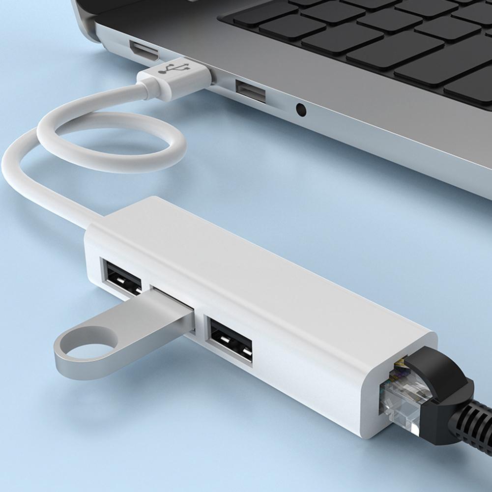 USB Ethernet-адаптер USB Type C к порту Rj45 Lan, гигабитная сетевая карта 100 Мбит/с, док-станция USB 2.0 для ПК, компьютера, ноутбука