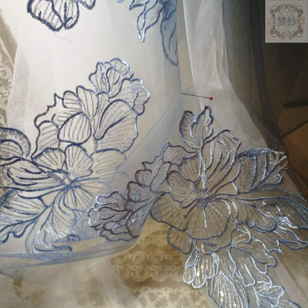 1 Piece Embroidery Black White Flower Lace Applique Patch For Wedding Decoration Repair