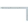Shinwa Sokutei Wide Pita Curved Ruler, Silver, 30cm, Same Graduations On Front and Back, 8 Graduations, JIS 10035