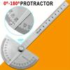 Precision Stainless Steel Angle Protractor - 0-180 Degree Adjustable Ruler, 3.94 Inch Woodworking Measurement Tool with Protective Soolies