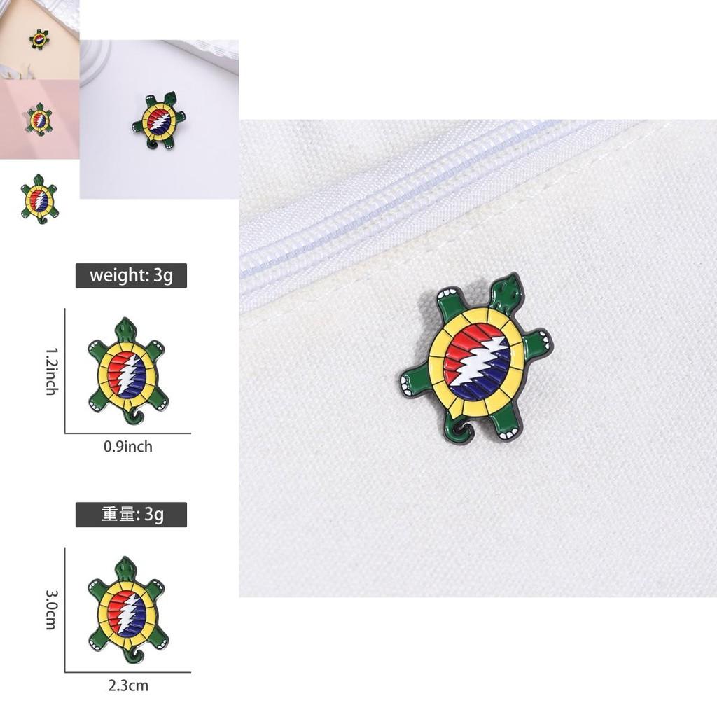 Unique Colorful Turtle Shaped Cartoon Brooch Creative Pin For Music Fans And Collectors