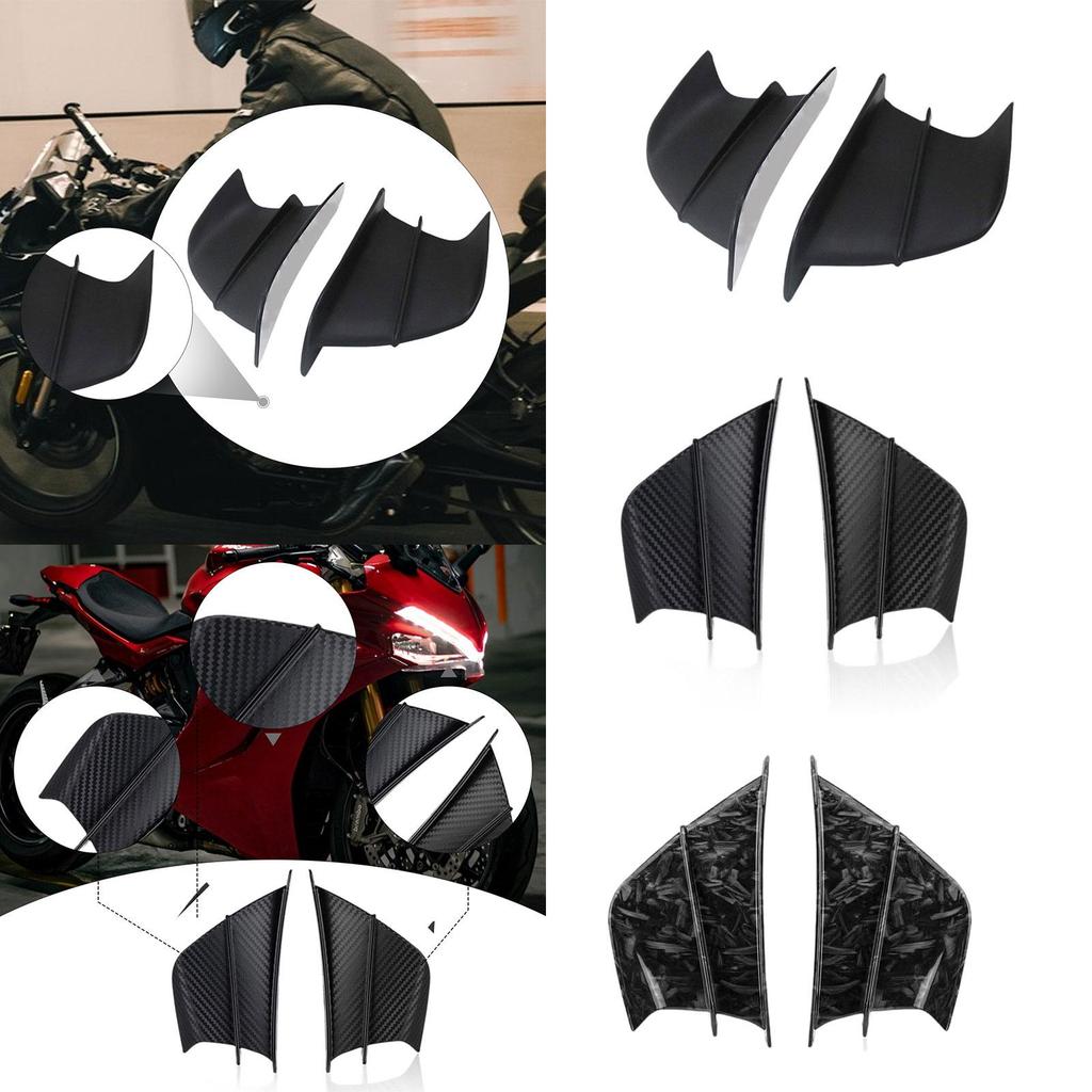 2x Motorbikes Front Side Air Wind Wing Replace Motorcycle Fairing Winglets
