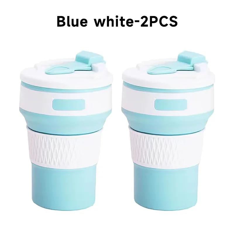 350 мл силиконовая складная кружка с крышкой для кофе, путешествий на открытом воздухе, портативная питьевая вода, чайные чашки