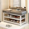 Shoe Changing Stool Seated Shoe Cabinet Entrance Door Soft Cushion Bench Multi-layer Shoes Stools Space-saving Shoes Cabinet