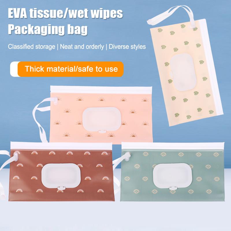 1 шт. Ева Портативная коробка для салфеток на кнопках Сумка для влажных салфеток Крышка-клапан Косметичка Уличные полезные аксессуары для детской коляски