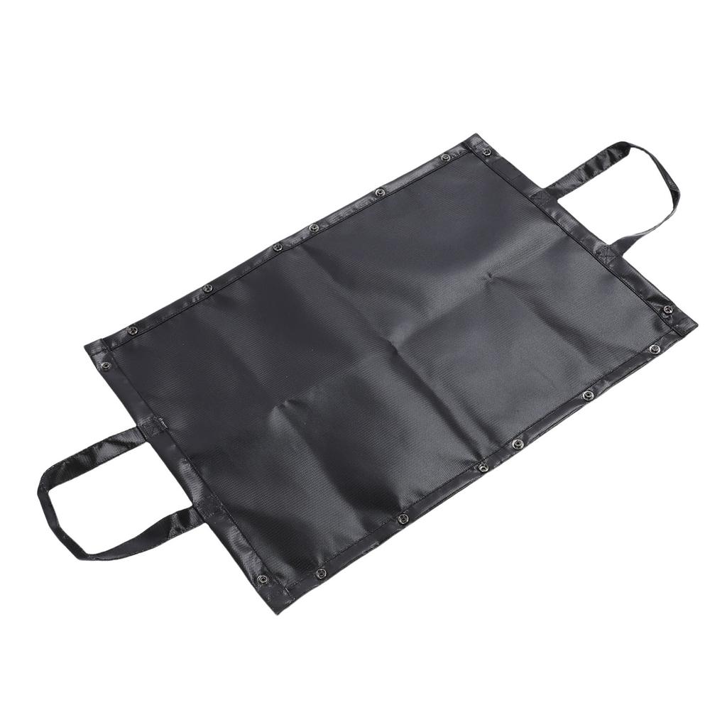 Flame Retardant Grill Pad, Fiberglass Silicone Under Grill Mat with Handle, Hter   Holder Bag for Outdoor Events