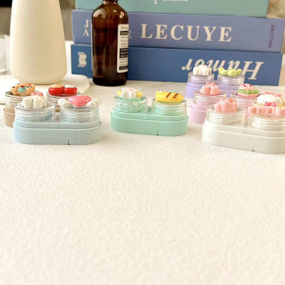 Cartoon Creative Drawer Style Contact Lens Case Compact Portable Contact Lens Care Box Multicolor Contact Lens Companion Box