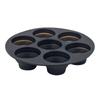 Seven-hole Cake Mold Foldable Air Fryer Baking Mold Round DIY Porous Cake Mold Food-grade Silicone
