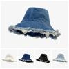 Sunshade Shabby Fisherman Hat Lightweight Sun Protection Basin Cap Denim Bucket Hats  Camping