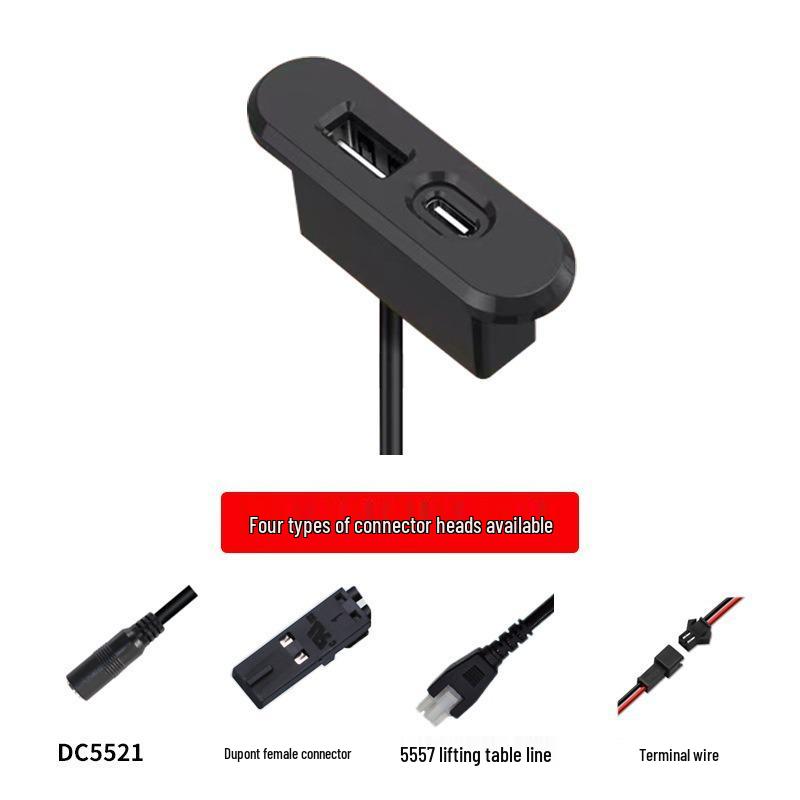 Мини Зарядное устройство для столика у дивана/кровати TYPE-C 5V 2A USB Зарядное устройство для мобильного телефона