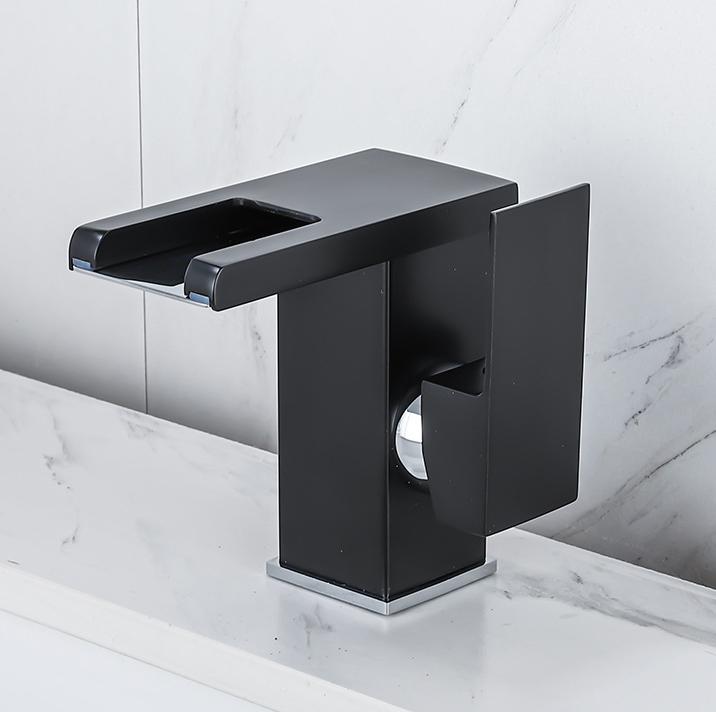 HLK Factory Supplier Automatically Intelligent Color-changing Brass Basin Faucet Popular Cold and Hot Water Household Faucet