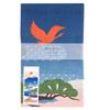Hamamonyo Illustrated Tenugui Fuji and Pine Blue Towel, Mt. Trees,