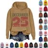 Ladies Fashion Casual Long Sleeve Printed Round Neck Hoodie Pullover Top