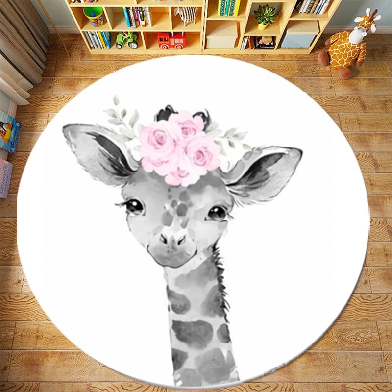 Украшение дома, игра с героями мультфильмов, детская спальня, противоскользящий коврик для гостиной, детский ковер для детского сада, кавайный круглый игровой коврик для ползания