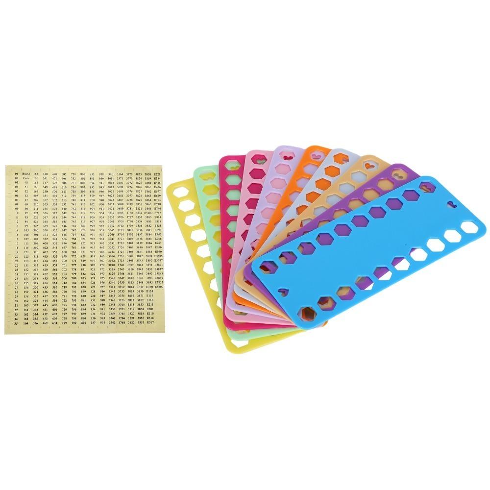 10Pcs Stackable Design Embroidery Floss Organizer 20 Holes Thread Winding Board For Cross Stitch