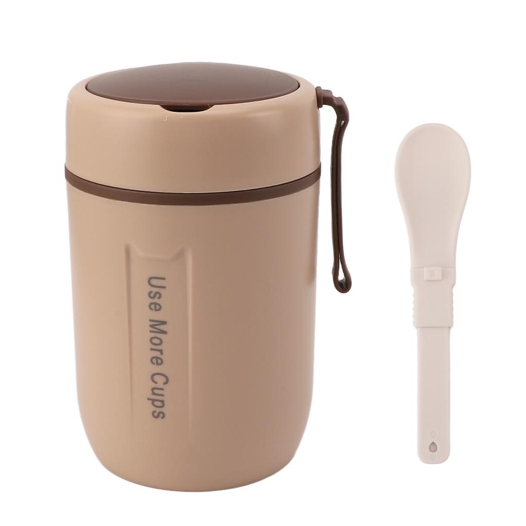 Изолированная банка для еды объемом 600 мл с защитной крышкой и ложкой из нержавеющей стали 304, герметичная, термосуп