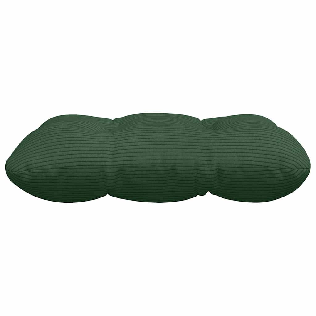 Seat Cushions 4 pcs Dark Green 40 x 40 cm Corduroy Fabric