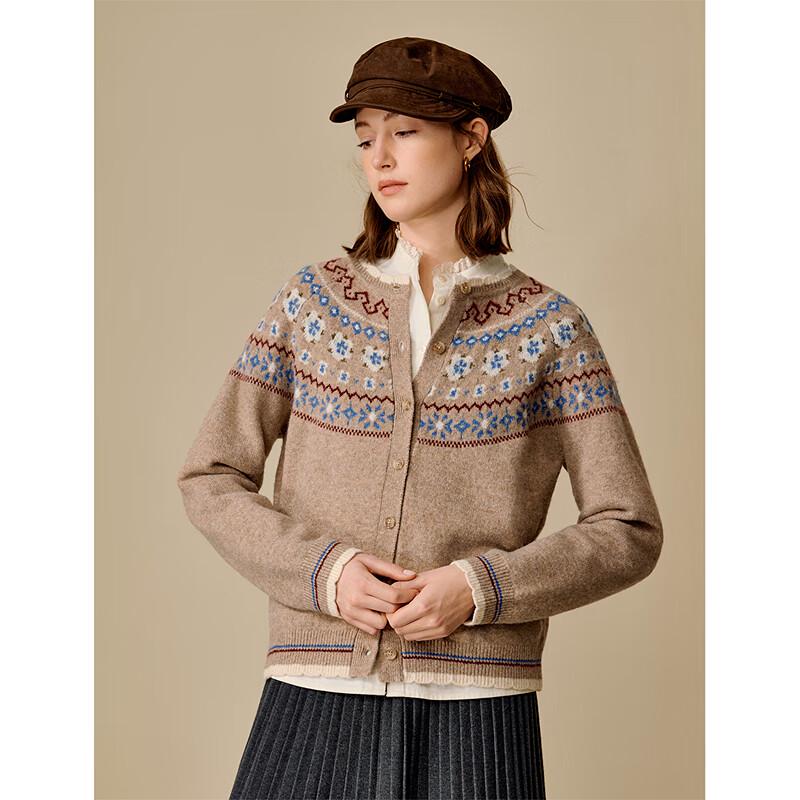 Inman Women's Retro Fair Isle Knit Cardigan