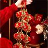 Chinese Style Red Ball Lantern String Fu Character Door Lantern Pendant  Wedding