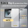 Матовая гидрогелевая пленка для Samsung Galaxy Z Flip 6 5 4 3 Защитная пленка против отпечатков пальцев Защитная пленка Z Flip6 Z Flip5