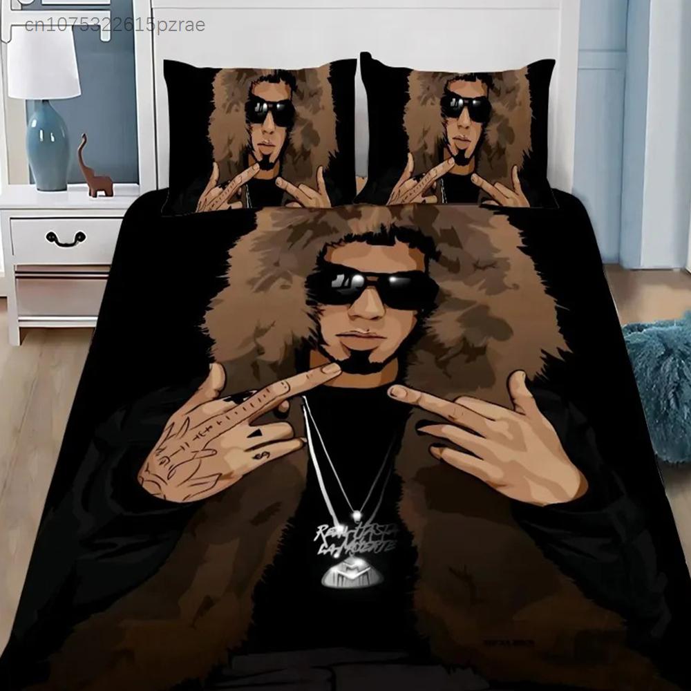 Пододеяльник Anuel AA 3D Изысканный Hasta La Muerte Цифровая Печать Комплект Постельного Белья Одеяло Кровать Молодежь Домашний Декор Дети Мальчики Подарок