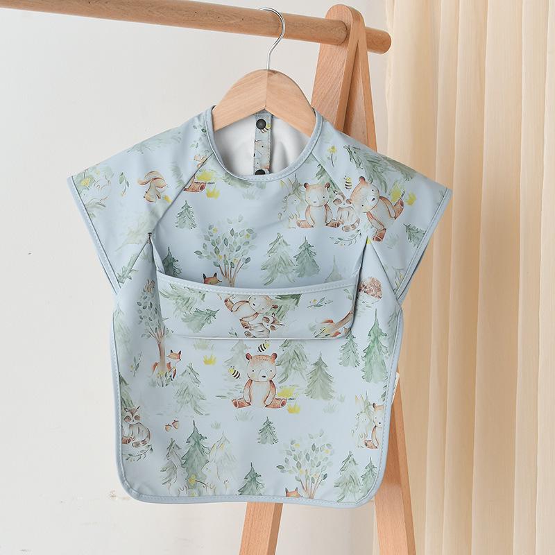 Korean-Style Reversible Sleeveless Baby Bib: Waterproof & Anti-Dirty for Feeding