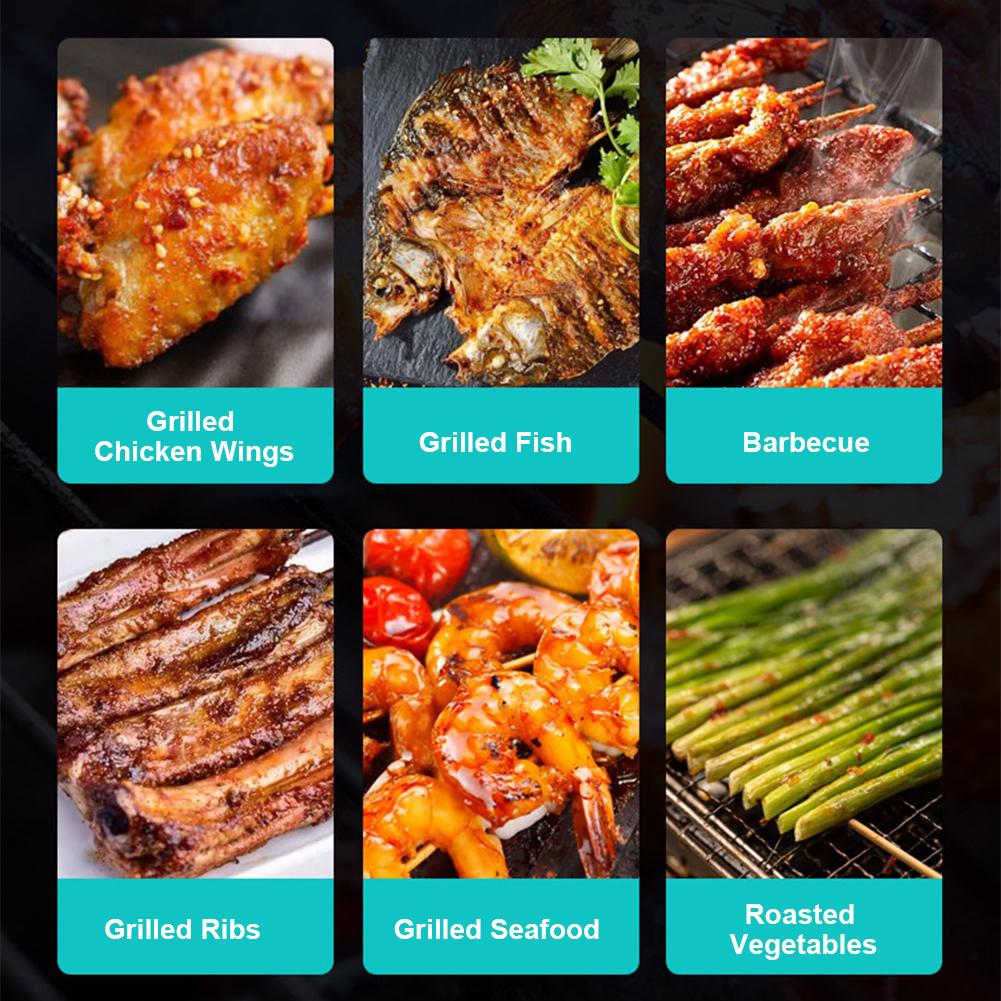 Решетка для гриля из нержавеющей стали 304, подставка для рыбы, филе, овощей со съемной ручкой