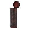 Portable Vintage Round Wood Single Red Wine Storage Box With Handle Retro Gift