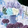 10 Pieces Hydrangea Artificial Flower Silk Flower Simulation Hydrangea Wedding Decor for Dining Table Kitchen Floral Decor