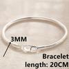 Hot Selling Genuine 100% 925 Sterling Silver 3/4mm Snake Chain Bracelet and Bracelet Women Luxury Bracelet Jewelry 20cm