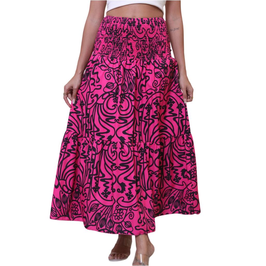 Women's Casual High Waisted Skirt With Large Swing Skirt Waisted Skirt With Large Swing Skirt