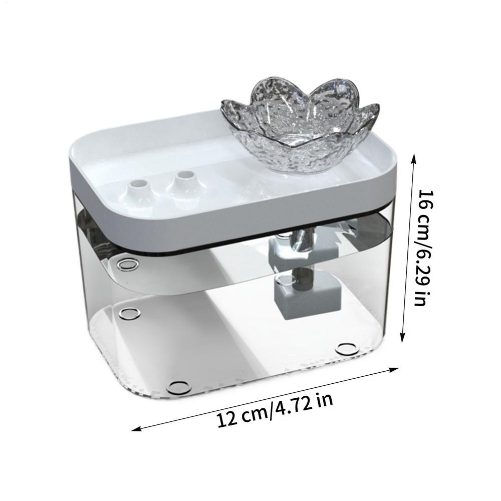 Фонтаны для воды для кошек для помещения, перезаряжаемый через USB диспенсер для домашних животных, бесшумный автоматический диспенсер для воды для собак для дома, котенка, собаки