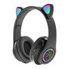 Светящаяся Bluetooth-гарнитура с ушками кошки B39: Складной, Слот для карт, Беспроводные наушники, Универсальная совместимость