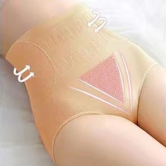 Women Panties High Waist Tummy Control Slimming Butt Lift Solid Color Soft Breathable Elastic Anti-septic Plus Size Lady Underpants Briefs Underwear