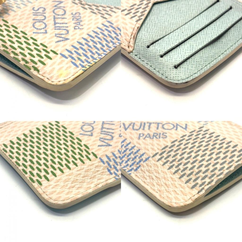 Used LOUIS VUITTON Damier AzurCoin case Damier Azur Canvas Women
