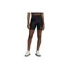 Pro Solid Quick-Dry Mid-Rise Cycling Fitness Shorts Women Shorts Black DX0224-010