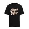 Jesus Is King Glaube Gott König Religion Bibel Kirche Baumwolle Herren T Shirt