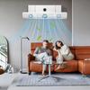 With 3 Fans Adjustable Air Vent Baffle Ceiling Vents Conditioner Baffle AC Vent Baffle  For Bedroom