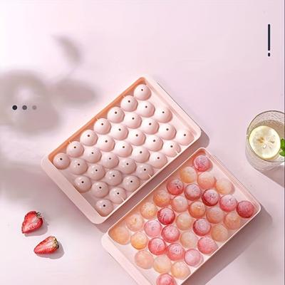 Новый круглый лоток для льда с крышкой Ice Ball Creative Homemade Ice Compartment Модель Ice Cube 33 Compartment Ice Ball Box Ice Cream