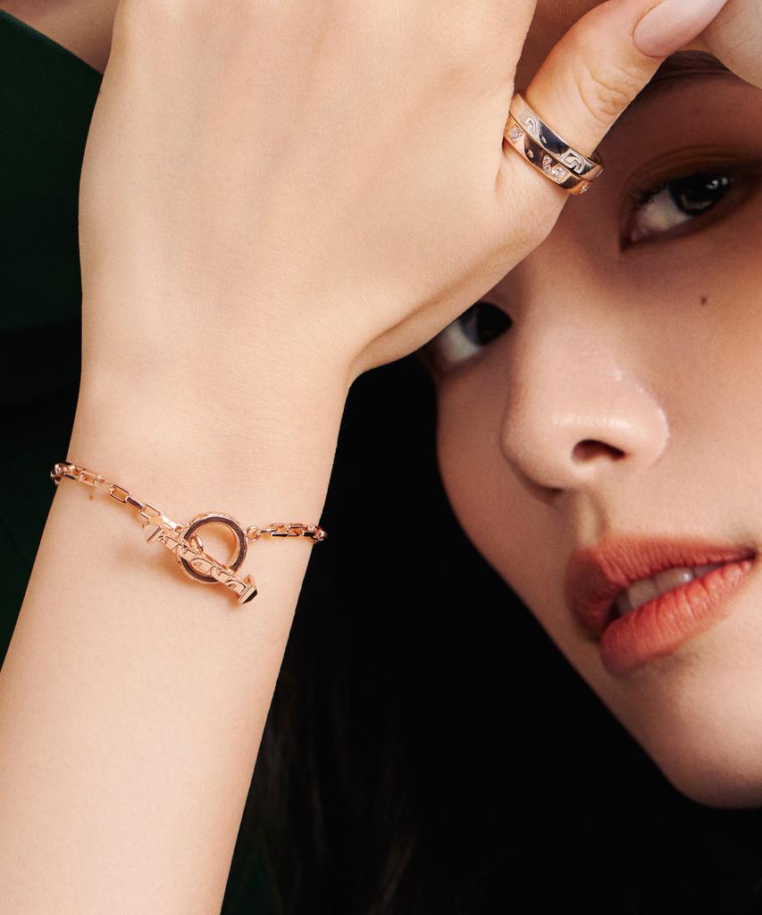 Valik [925 Silver] No.06 Signature Two-Way Toggle Bar Chain Bracelet [L]