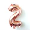 32-Inch Rose Gold Digital Balloon, Medium Aluminum Film Alphanumeric 0-9 Inflatable Decorative 2023 New Year'S Balloon