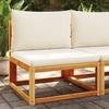 VidaXL Garden Sofa Without Armrests with Cushions In Acacia Wood and Rattan 4008177