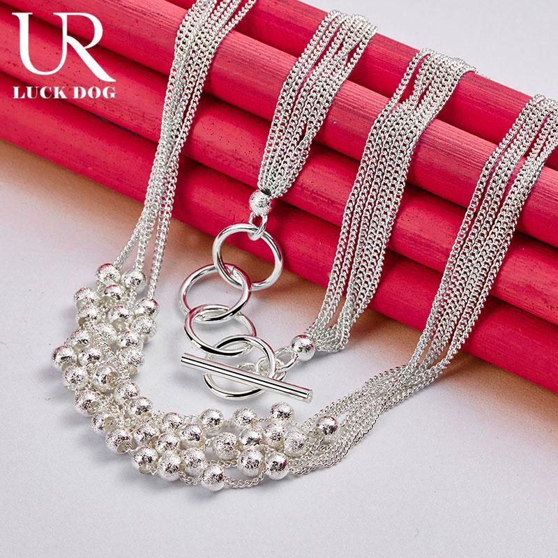 Ожерелье из стерлингового серебра 925 пробы с виноградными бусинами, свадебные украшения