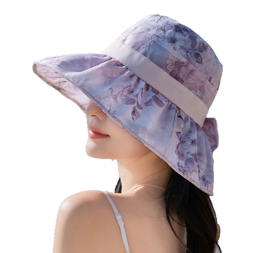 Eugen Yarn Bucket Hat Women's Spring Summer Breathable Sunscreen Fashion Versatile Sun Hat Thin Sun Hat