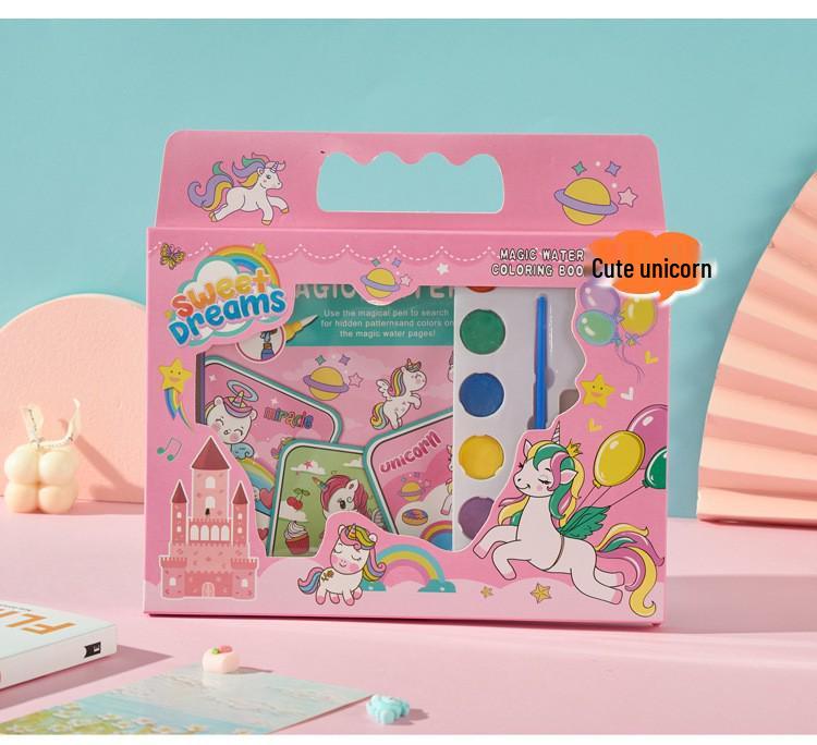 Набор детской книги-раскраски для рисования водой - Игрушка-раскраска для малышей для подарка на 1 июня