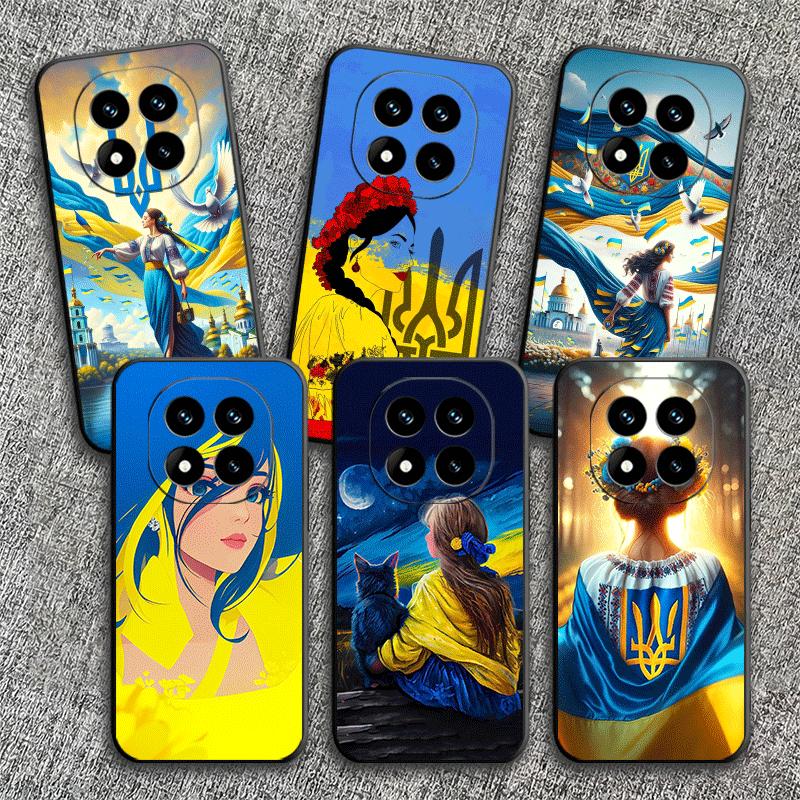 Blue Yellow Ukrainian Girl Soft Phone Case for Xiaomi Redmi Note 12 13 14 15 Pro Plus 11 12S 11S 11T 10 4G Black Cover Back Shel