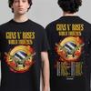 Guns N Roses Мировой Тур 2026 Графика 100% Хлопок Рубашка Мужская Ретро Мода Новый Летний Хип-Хоп Унисекс Футболка с Коротким Рукавом Подарок для Фаната