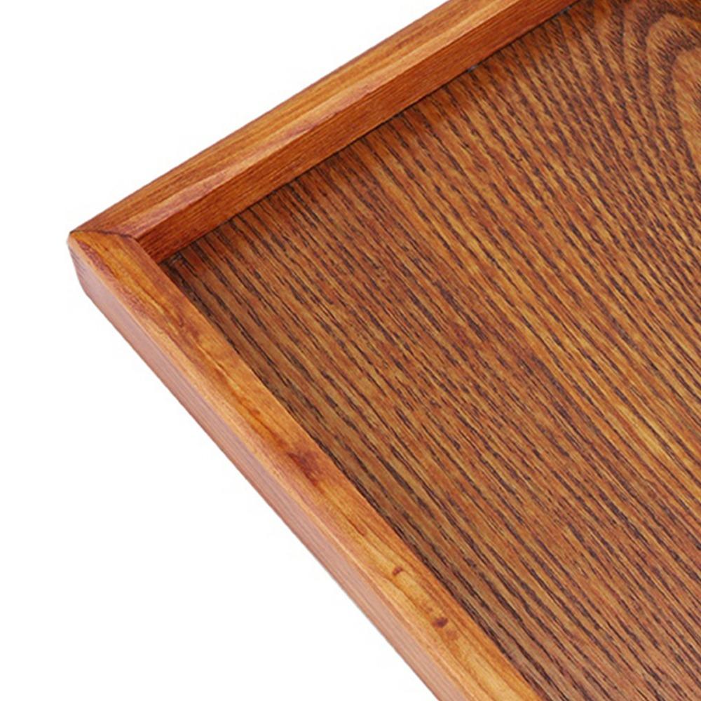 Wood Serving Tray Rectangular Food Tray Stylish Fruit Platter Kitchen Dining Table