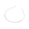 Jewelry Head Chain Rhinestone for Women Headwear Pearl Crystal Wave Hairband Black Silver Metal