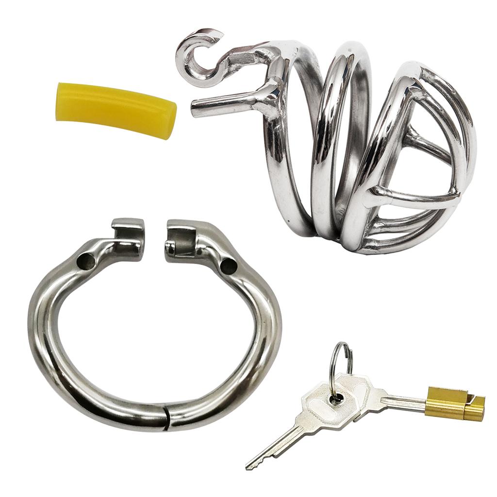 Ergonomic Stainless Steel Stealth Lock Male Chastity Device,Cock Cage,Penis Lock,Cock Ring,Chastity